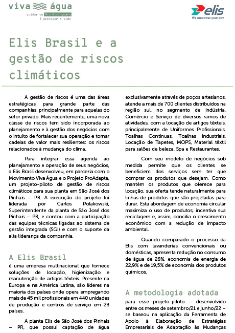 Caso Empresarial: Elis Brasil e a Gestão de Riscos Climáticos
